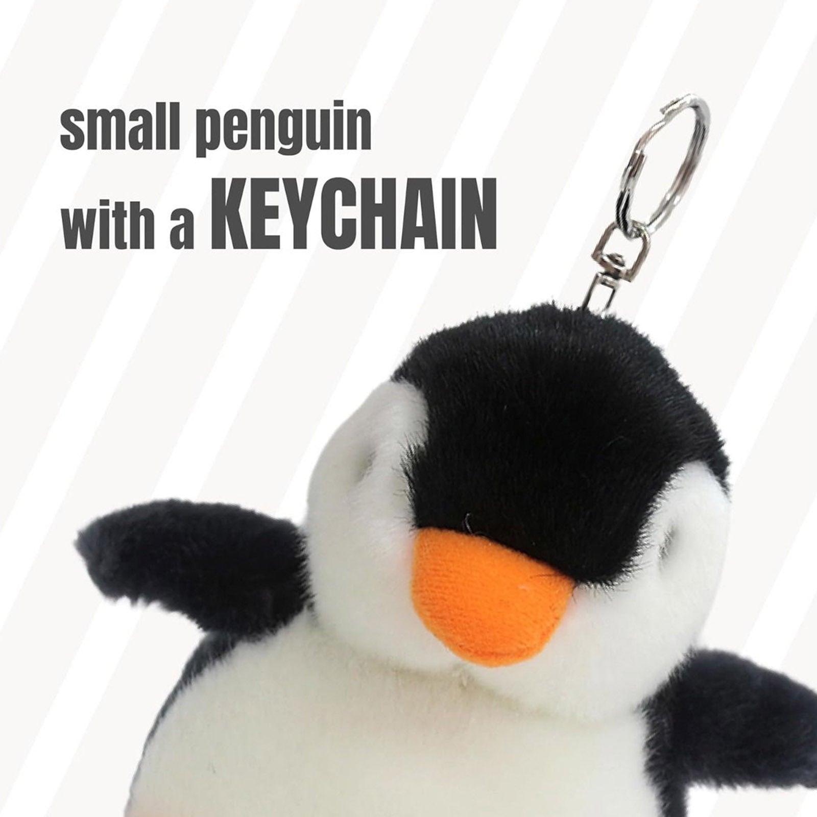 2X Plush Penguin Keychain Or Doll With Sound Activation PINK 3