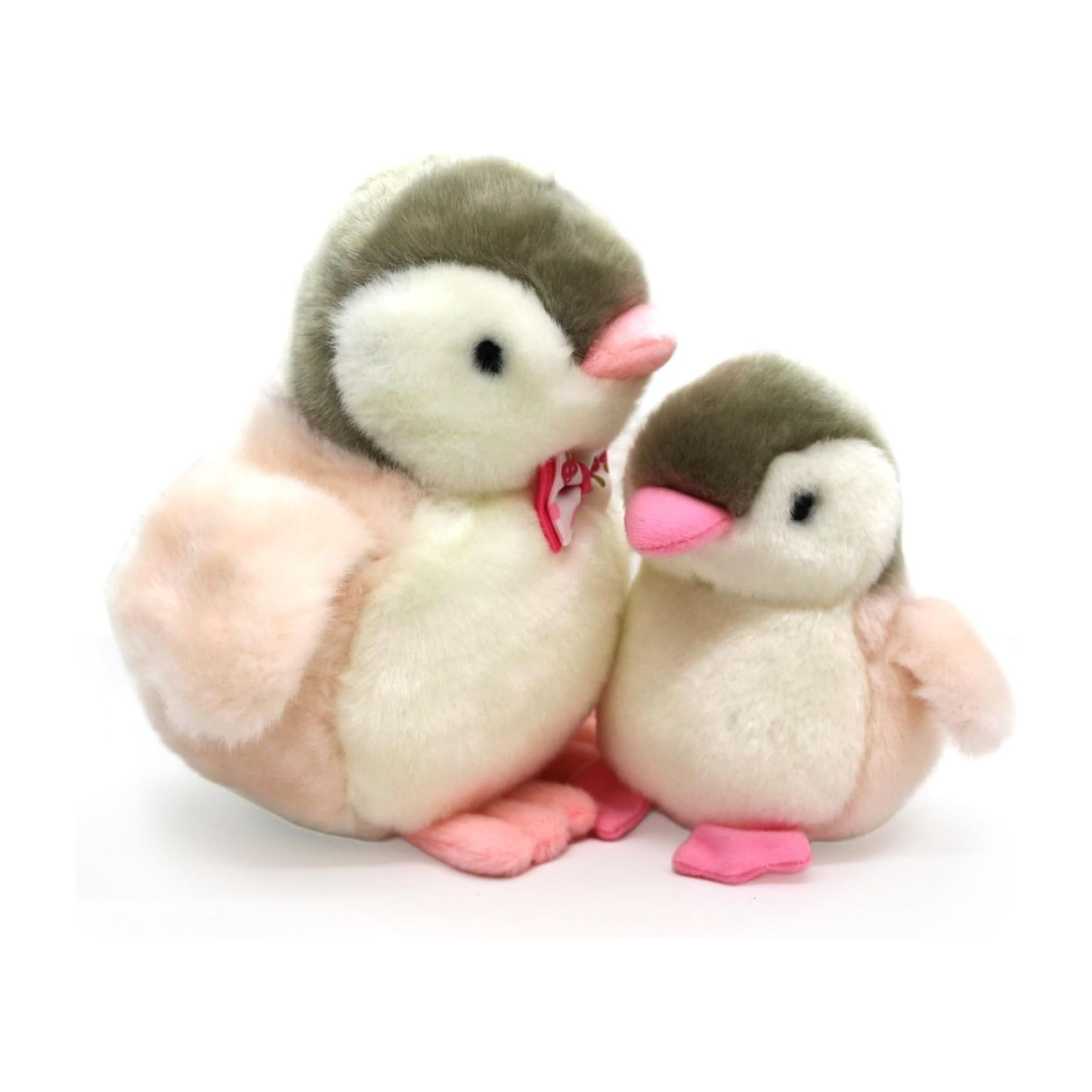 2X Plush Penguin Keychain Or Doll With Sound Activation PINK 4