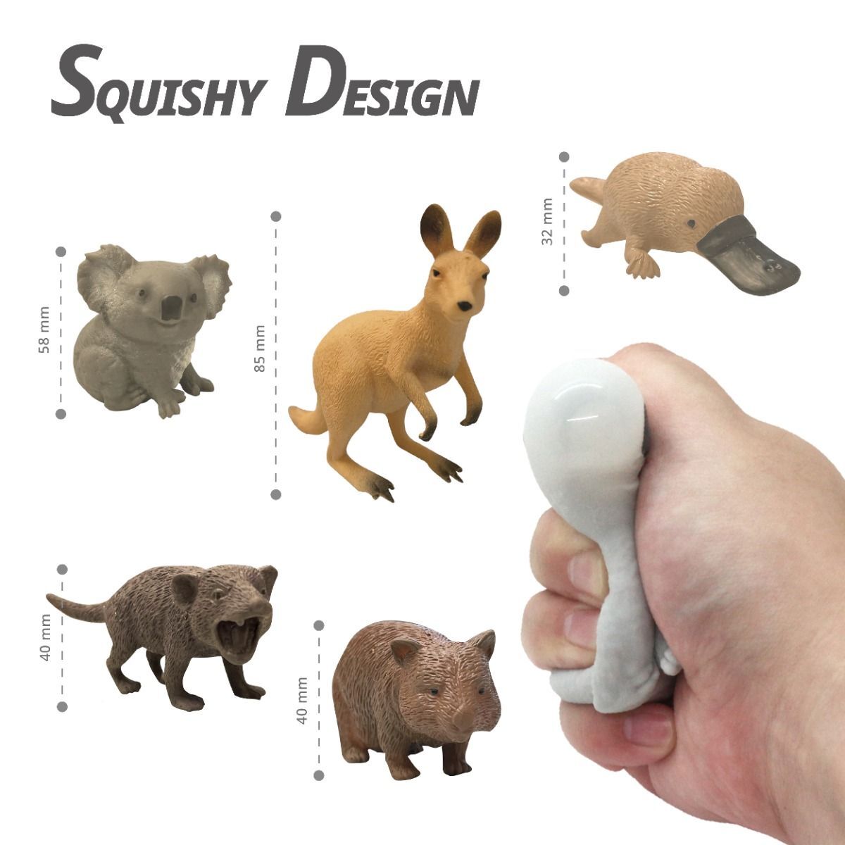 Stretchy Squishy Australian Wildlife Gift Set - Sensory Stimulation Animal Toys 3