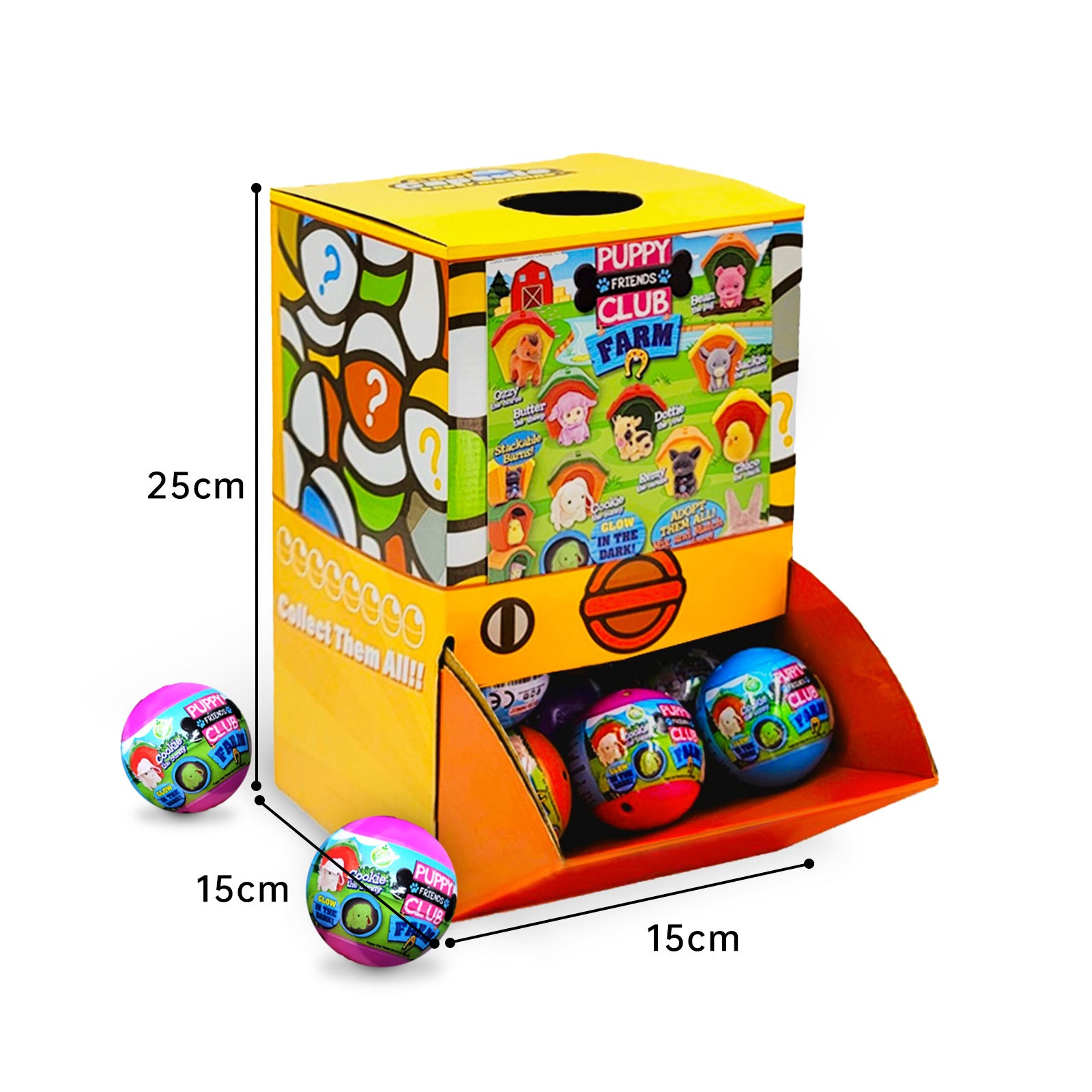 40X Puppy Club Farm Animal Toy Capsules 50mm Collectible Gacha in Display Box 6