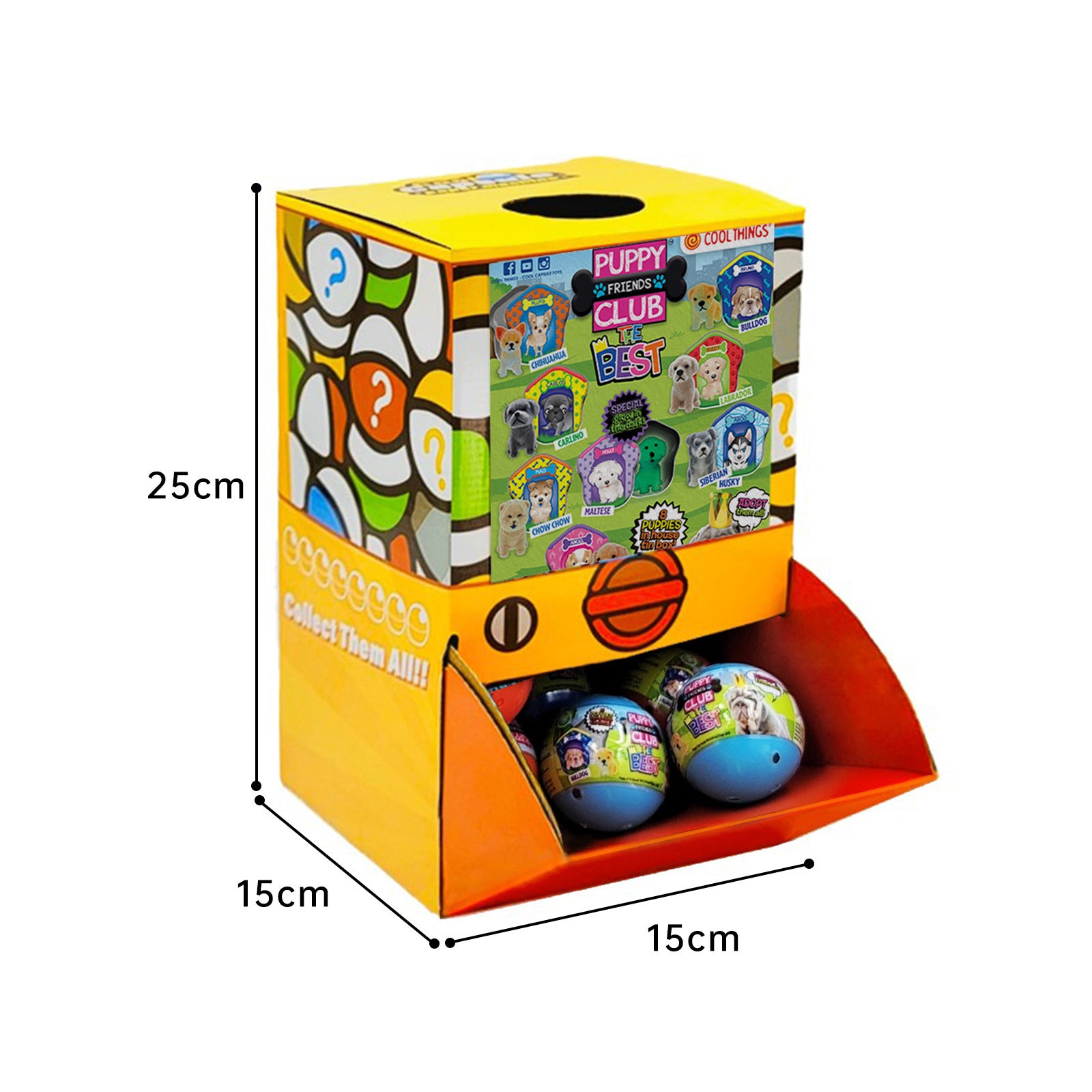 40X Puppy Club The Best Home Toy Capsules 50mm Collectible Gacha in Display Box 6