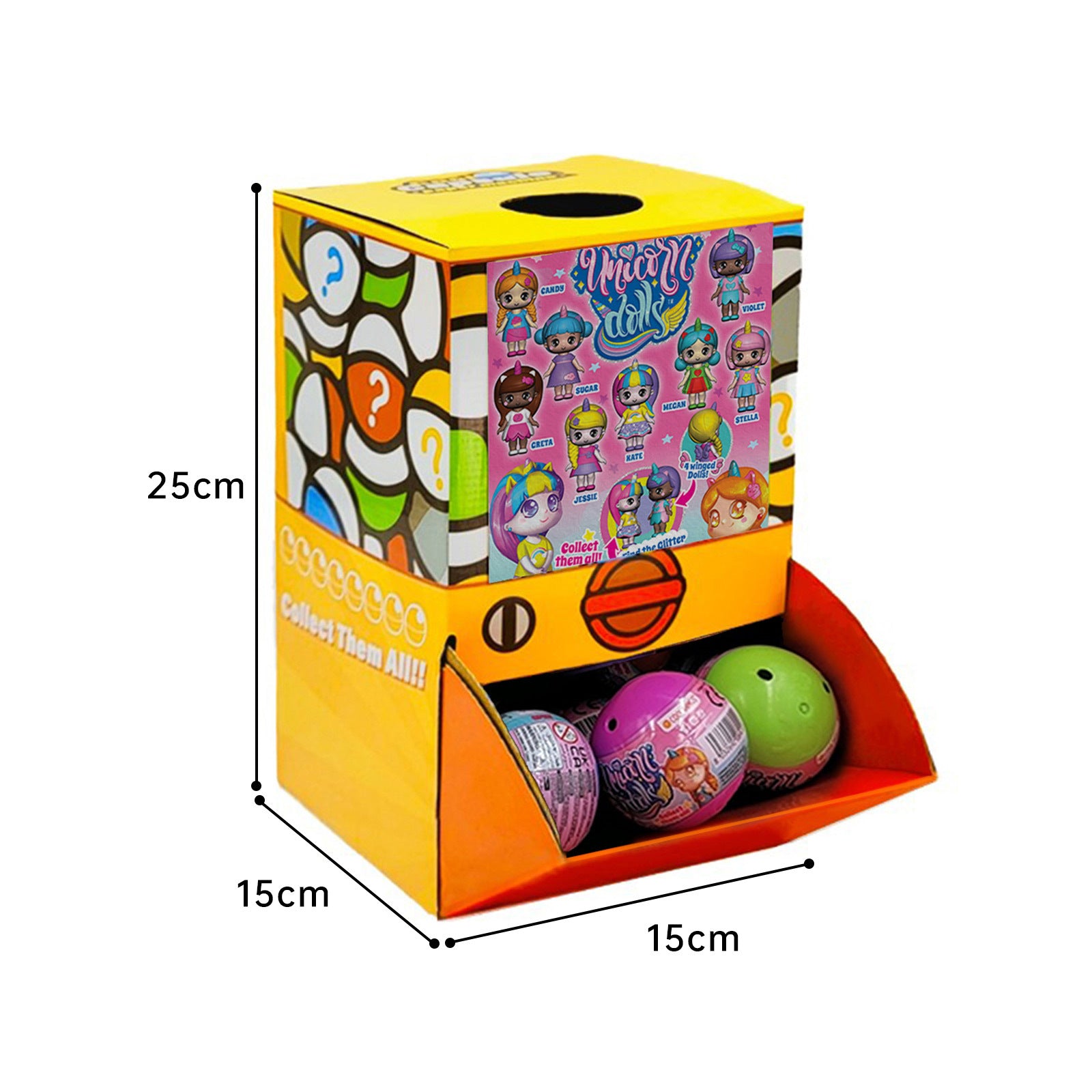 40X Kenisy Unicorn Dolls Toy Capsules 50mm Collectible Gacha in Display Box 7