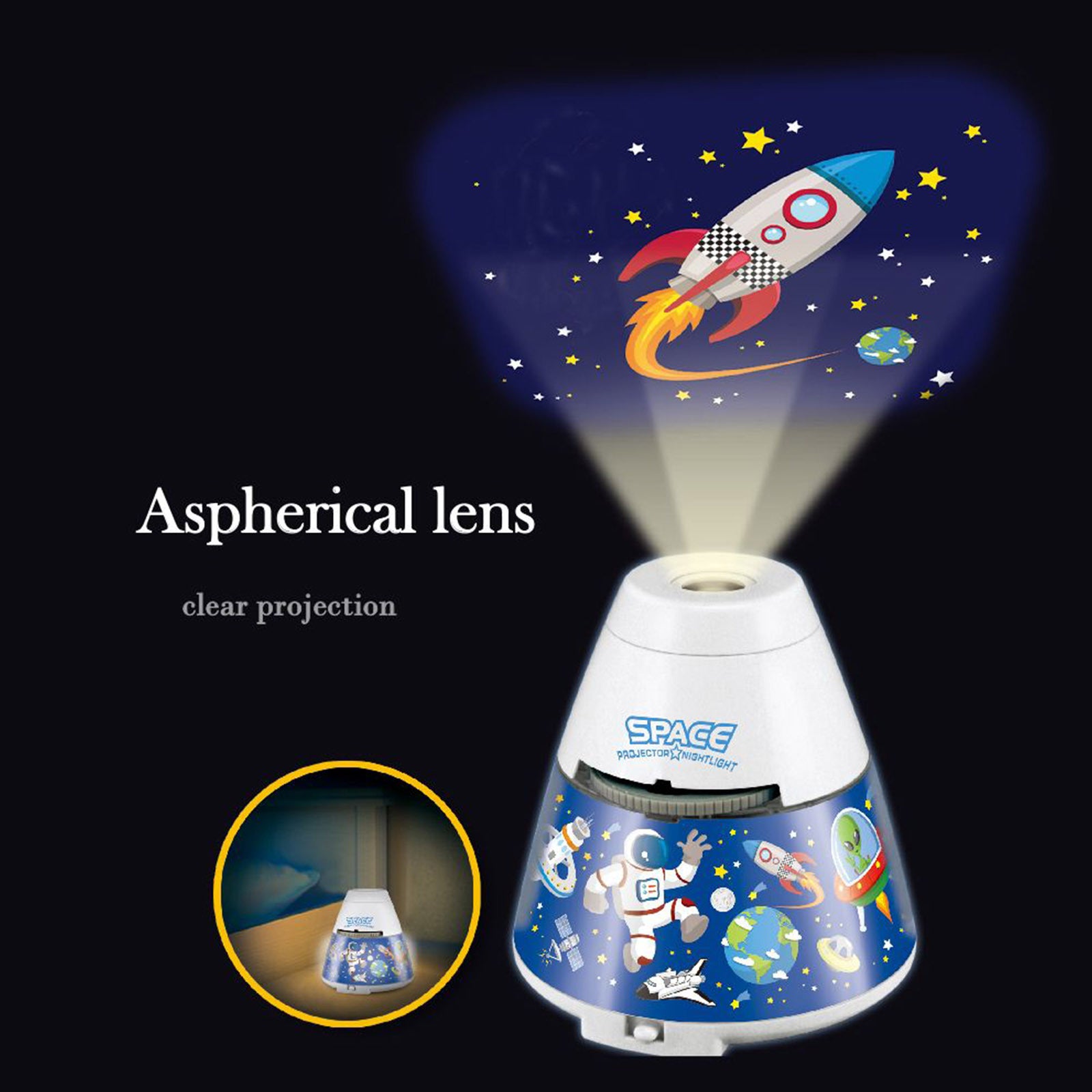 Space Capsule Projector Night Light Kids STEM Toy - Space Planet 3
