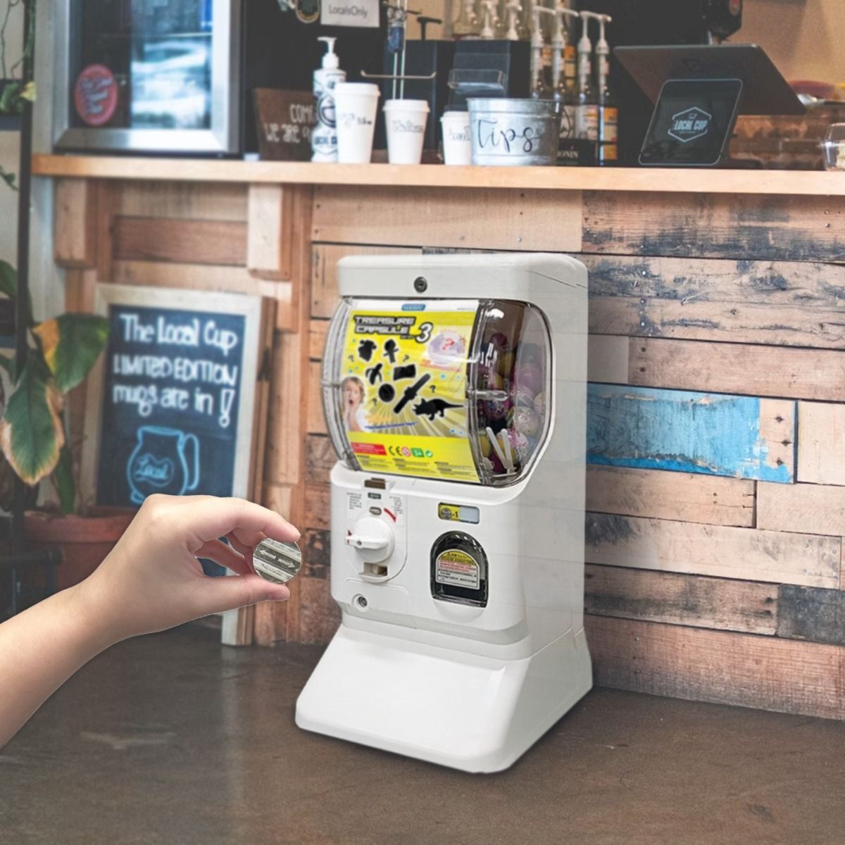 Gachapon Capsule Toy Vending Machine Collectible Gacha Dispenser WHITE 6
