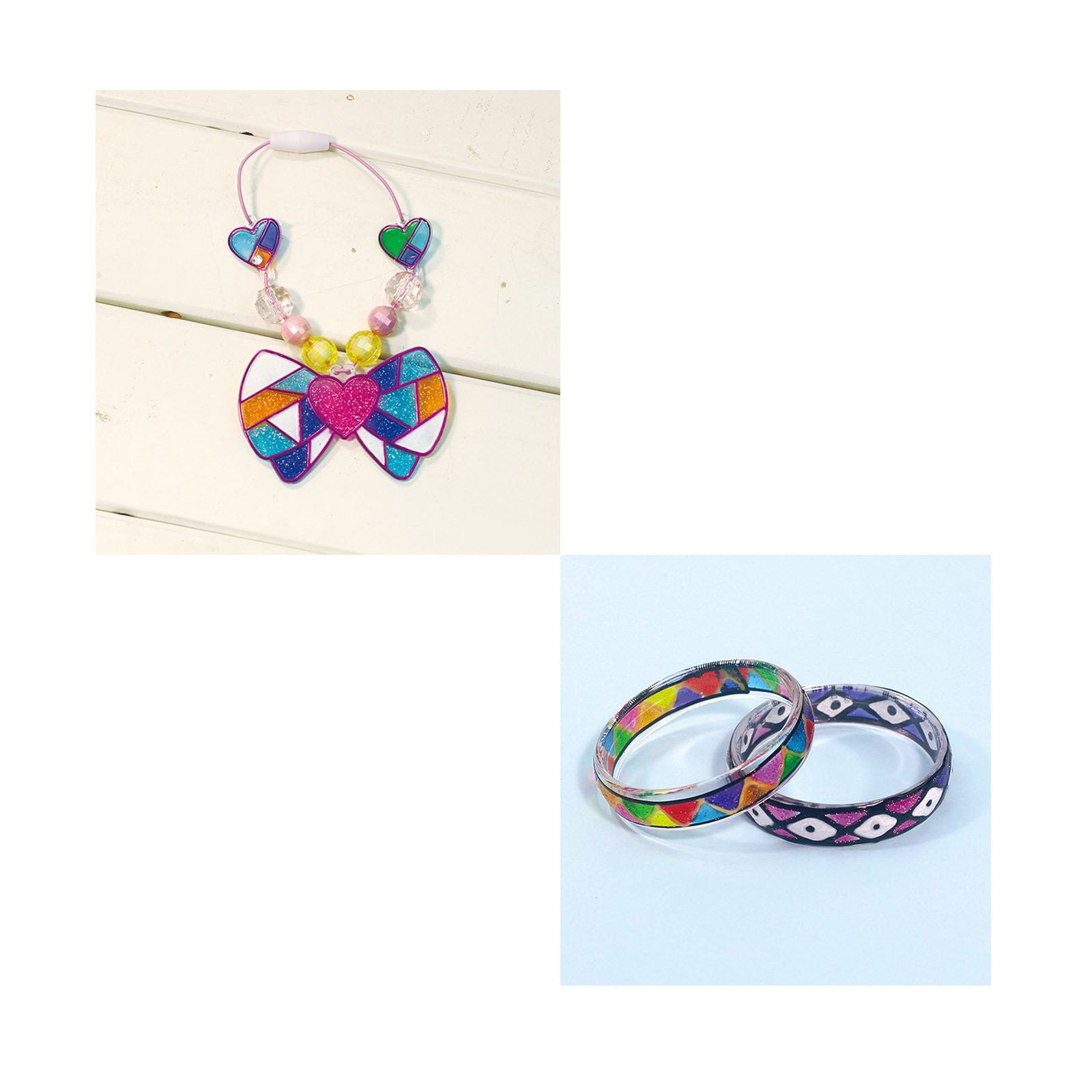 Colorato Trendy Jewellery Glass Art Deco - DIY Craft Kit for Kids Painting Set 3