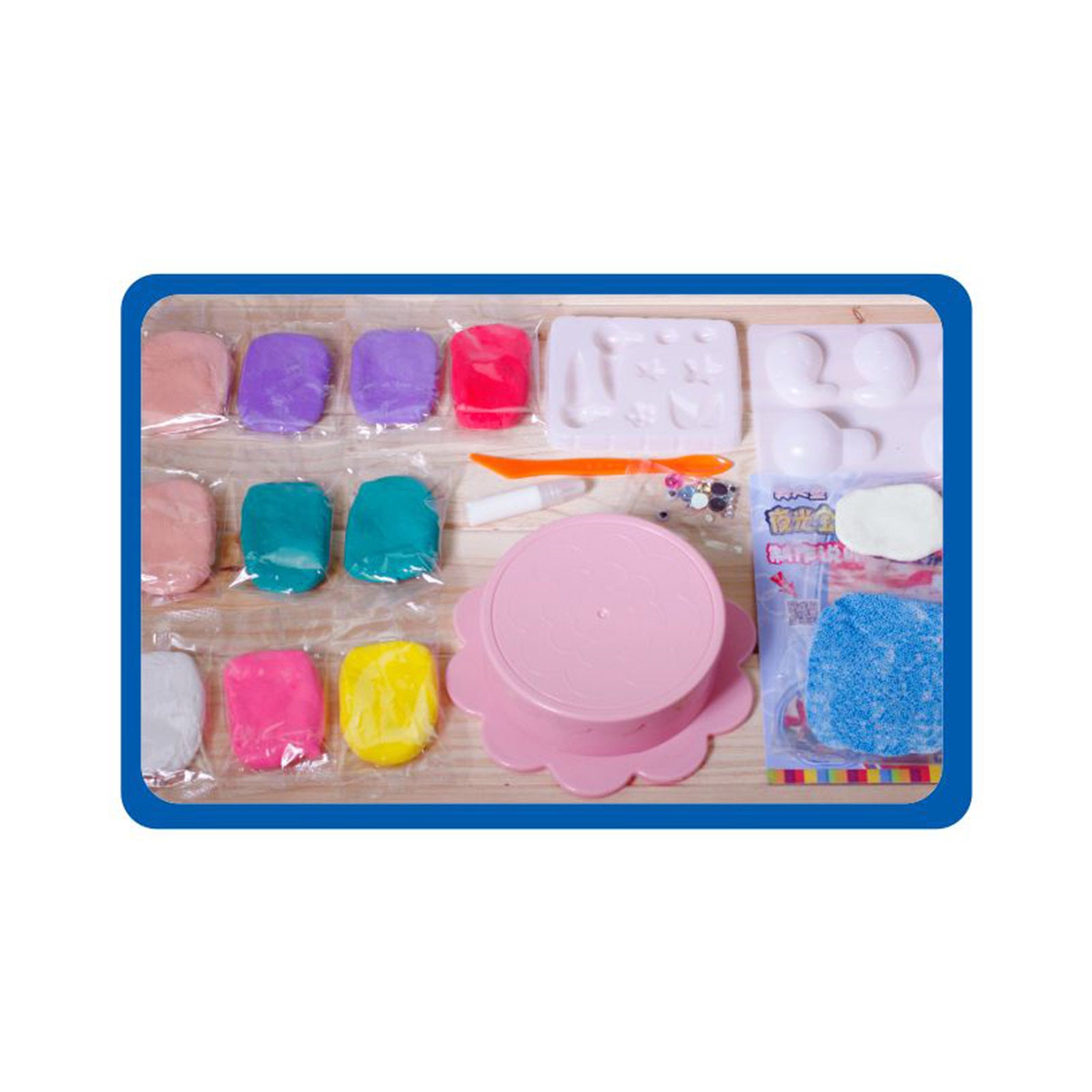 Colorato Mermaid Glow Set - Glow-in-the-Dark Super Clay DIY Craft Kit for Kids 3