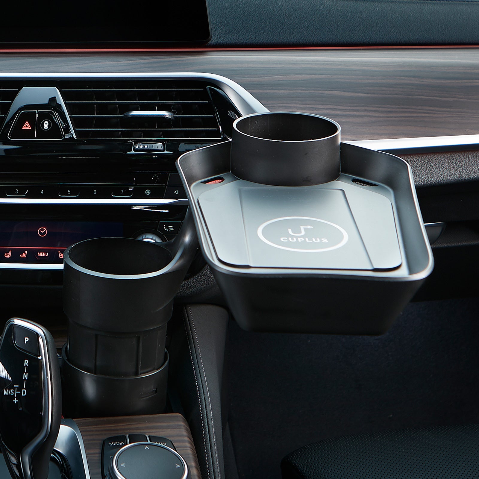 Kustom 10W Car Cup Holder Extension Fast Wireless Charger Tray 7