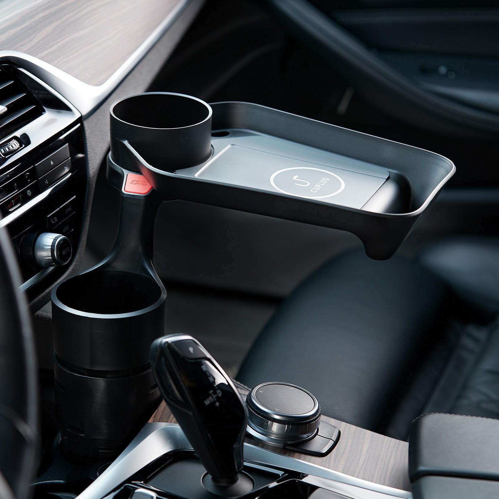 Kustom 10W Car Cup Holder Extension Fast Wireless Charger Tray 8