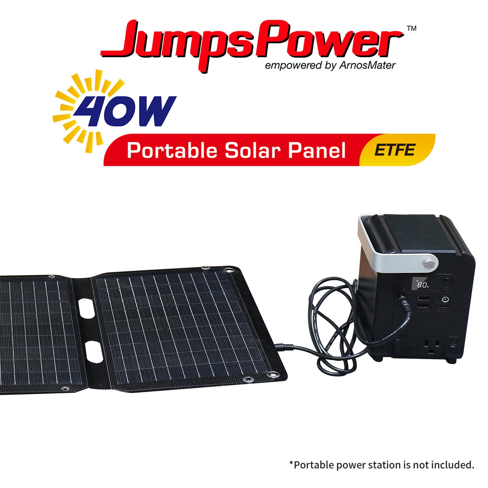 40W Solar Panel Portable Charger JumpsPower Power Generator Foldable 7