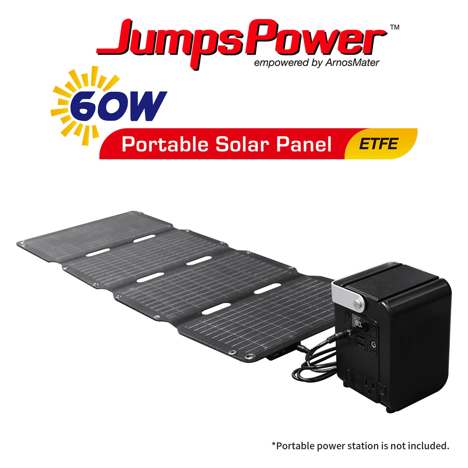 60W Solar Panel Portable Charger JumpsPower Power Generator Foldable 7