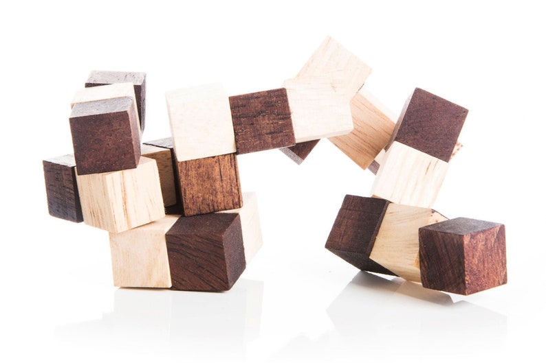 3 individual brainteaser wooden puzzles in a gift wooden box 6