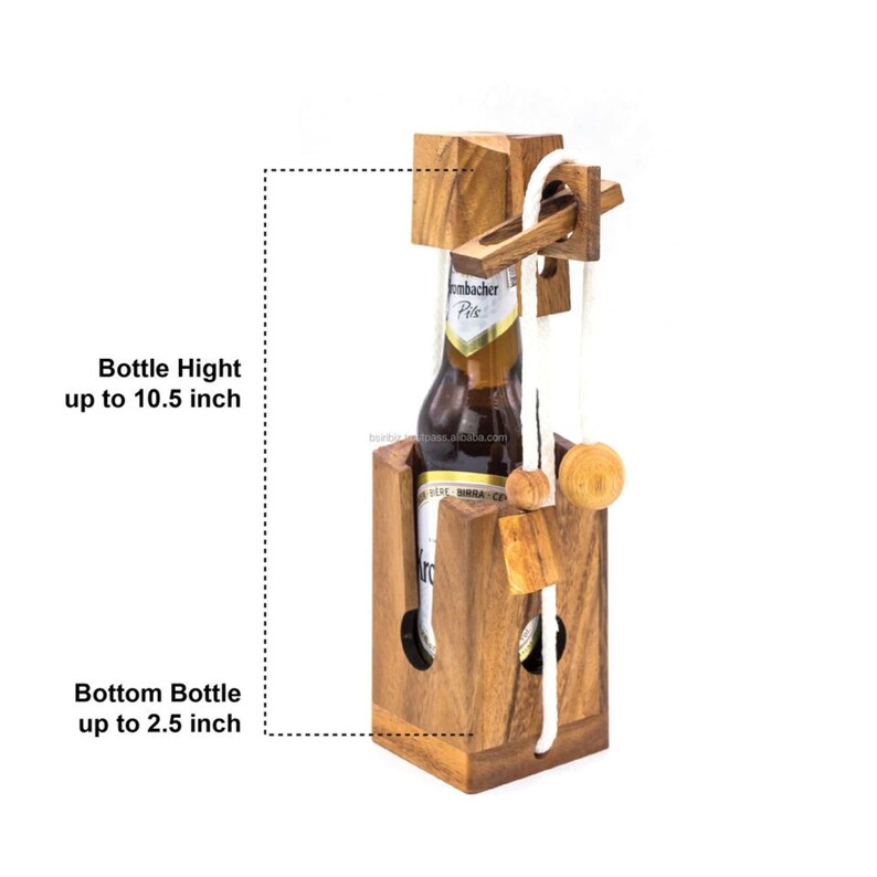 Brainteaser beer bottle mystery lock puzzle- open the lock before you can have a drink! Great party gift 3
