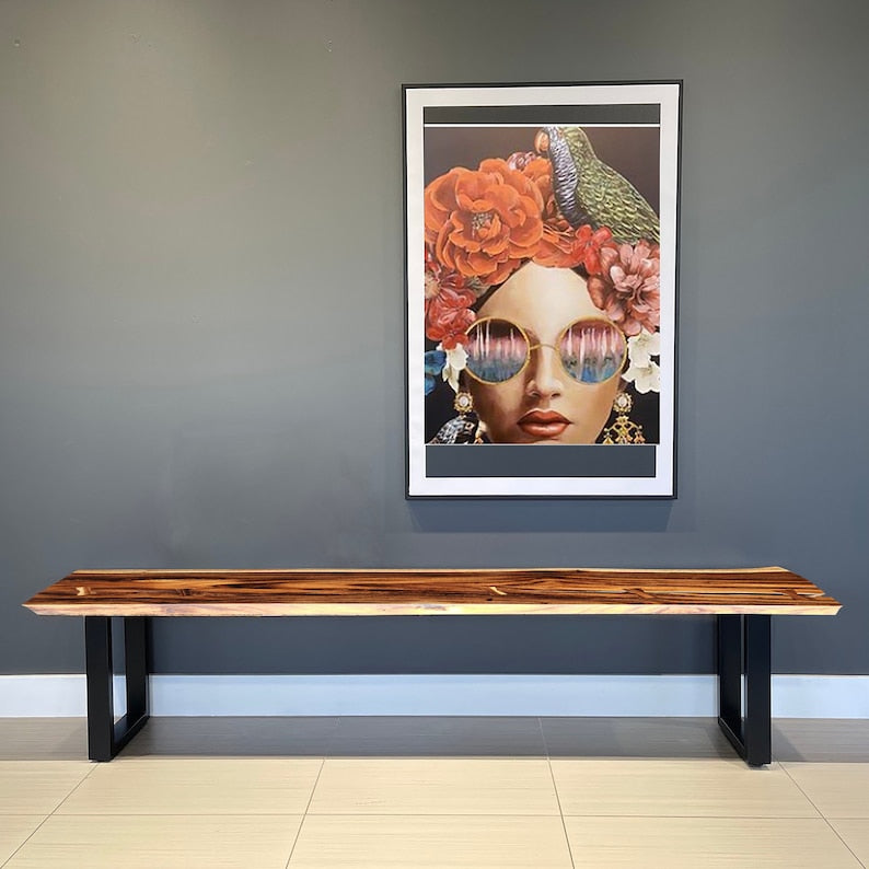 Bench seat or low set console table, hallway table Raintree Wood 1.8 Meter 180cm 4