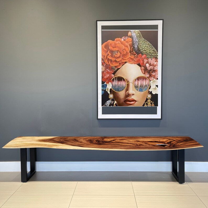 Bench seat or low set console table, hallway table Raintree Wood 1.8 Meter 180cm 6