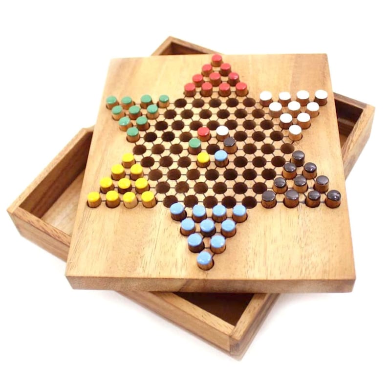 Chinese Checkers - wooden board game, strategy game, game for adults, game 5