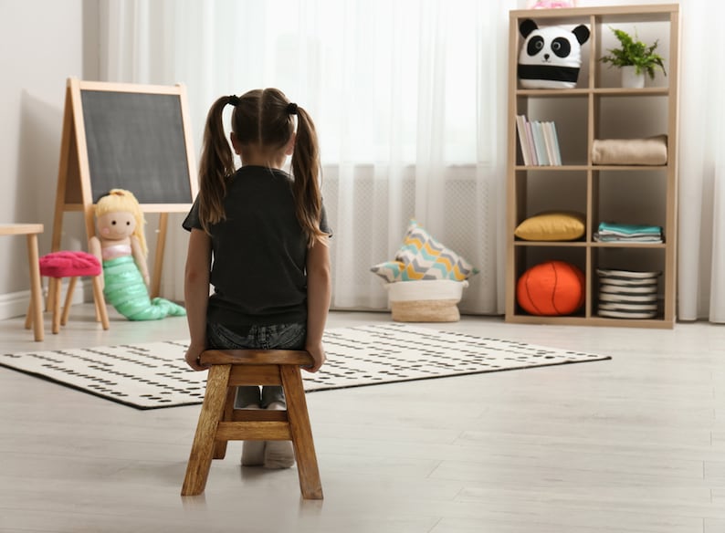Children's Chair Stool Wooden Frog Face Theme 4