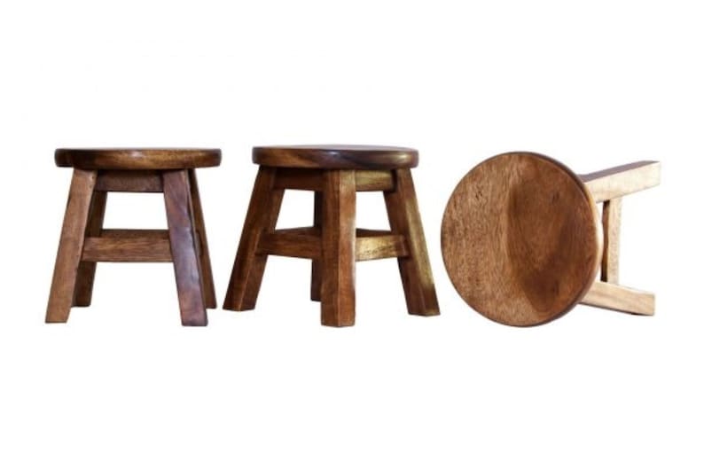 Children's Chair Stool Wooden Frog Face Theme 5