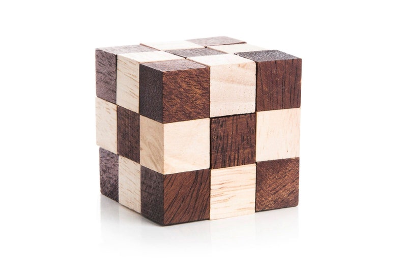 4 individual brainteaser wooden puzzles in a gift wooden box 3