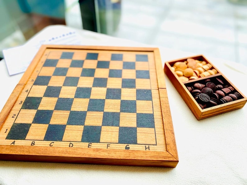 Mothers day gift Wooden Makruk traditional Thai Chess Set 4