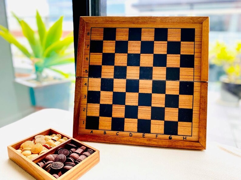 Mothers day gift Wooden Makruk traditional Thai Chess Set 7