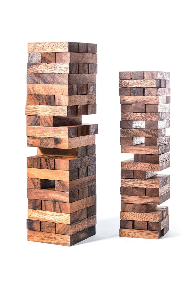 Stacking blocks wood balance game handmade stacking Fun Board Games Kids Ages 4 to Adults 6