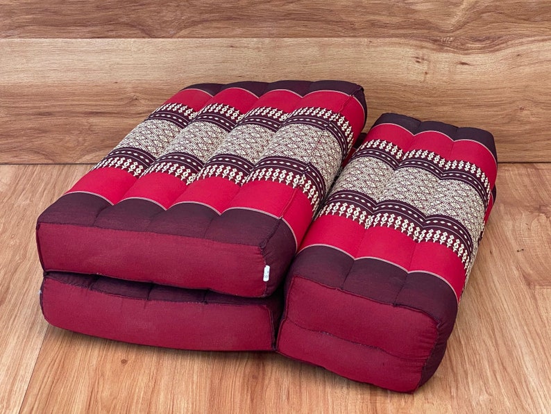 3-Fold Zafu Meditation Cushion Medium Size-RED 5