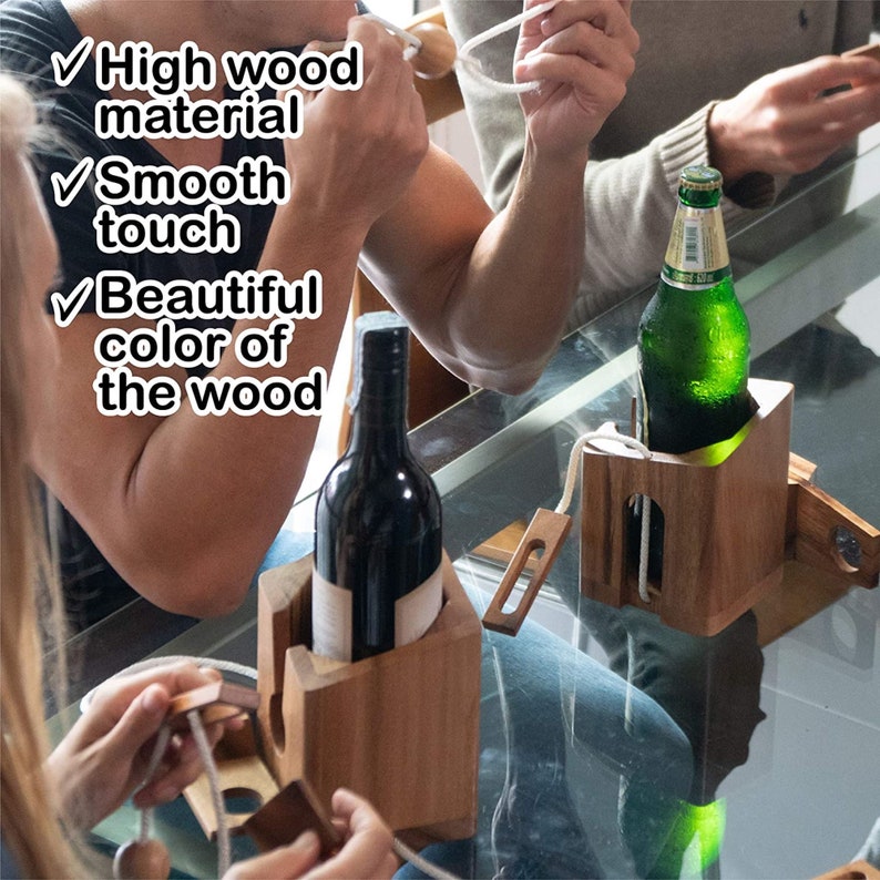 Brainteaser wine bottle mystery lock puzzle- open the lock before you can have a drink! Great party gift 7
