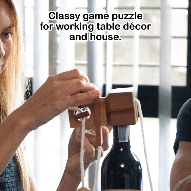 Brainteaser wine bottle mystery lock puzzle- open the lock before you can have a drink! Great party gift 6