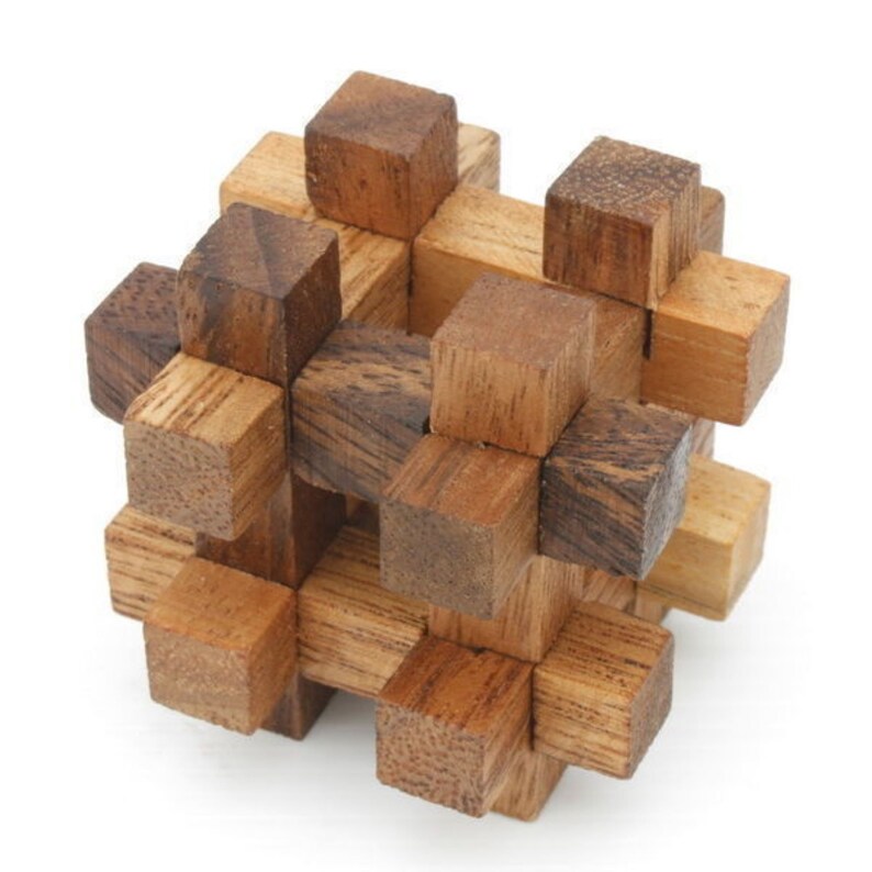 12 unique hand made wooden Puzzles in a Deluxe Gift Box Set-for kids or adults 7