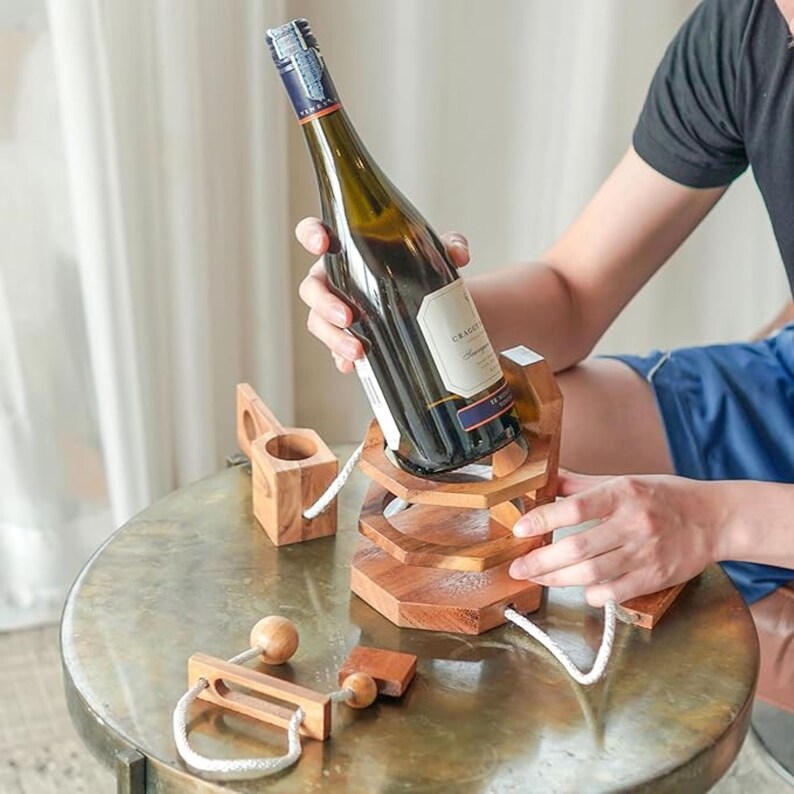 Wine Stopper Lock Puzzle - Party Puzzle- cant drink it until you crack the lock-party fun 5