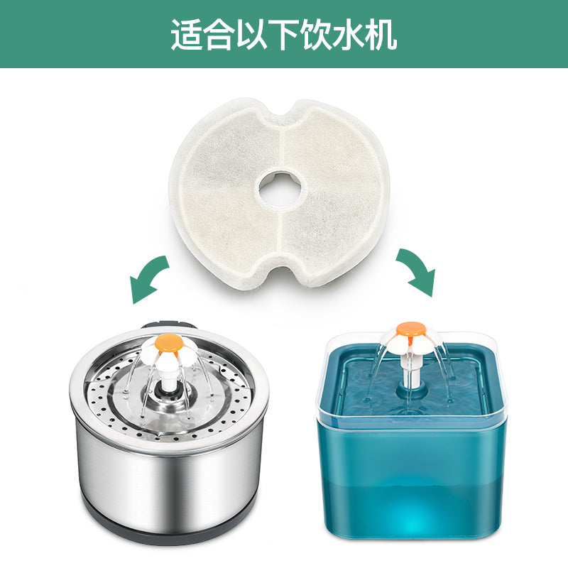 YES4PETS 8 x Pet Dog Cat Fountain Filter Replacement Activated Carbon Ion Exchange Resin Triple Filtration System Automatic Water Dispenser Compatible 5