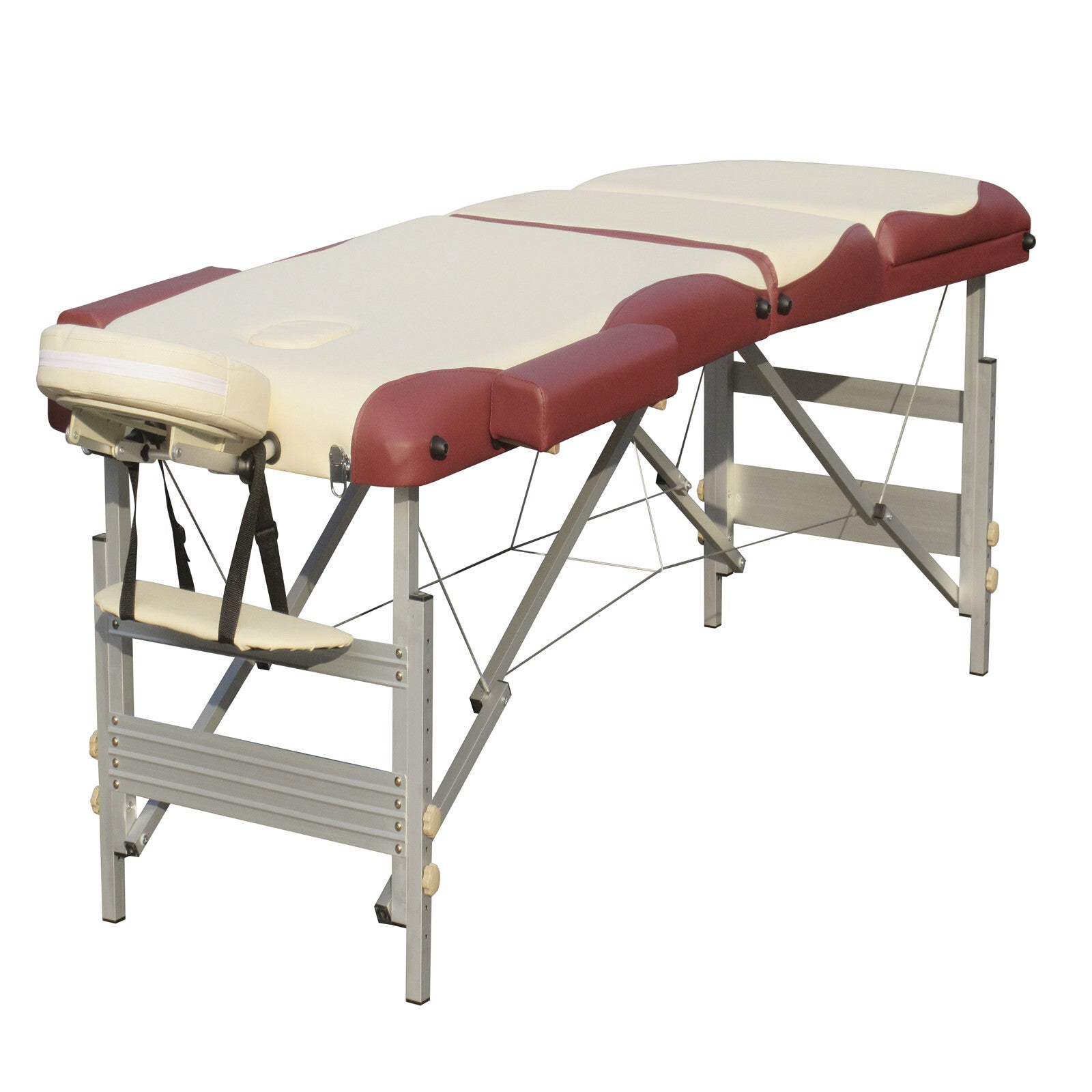 YES4HOMES 3 Fold 5 cm Thickness Foam Portable Aluminium Massage Table Massage Bed Beauty Therapy