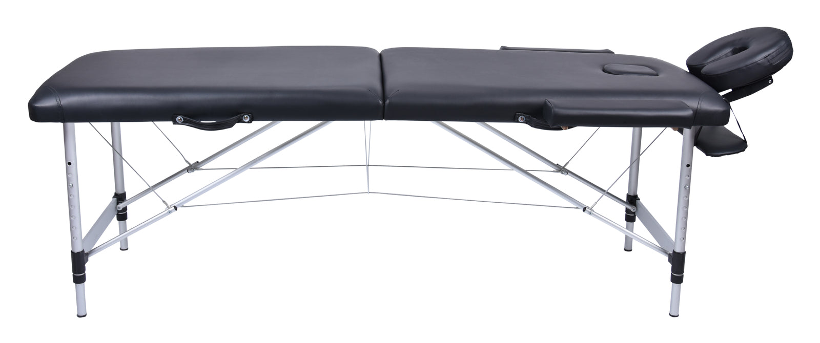 YES4HOMES 2 Fold Portable Aluminium Massage Table Massage Bed Beauty Therapy Black 3