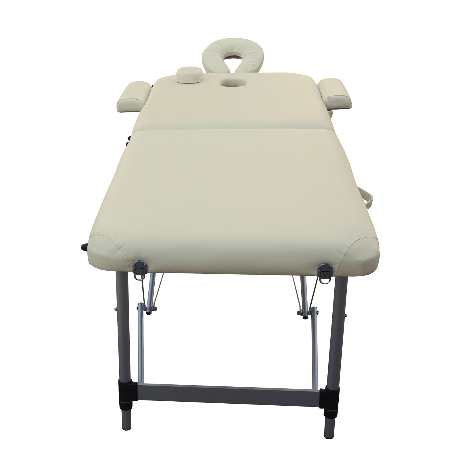 YES4HOMES 2 Fold 6cm Thickness Foam Portable Aluminium Massage Table Massage Bed Beauty Therapy Beige 4