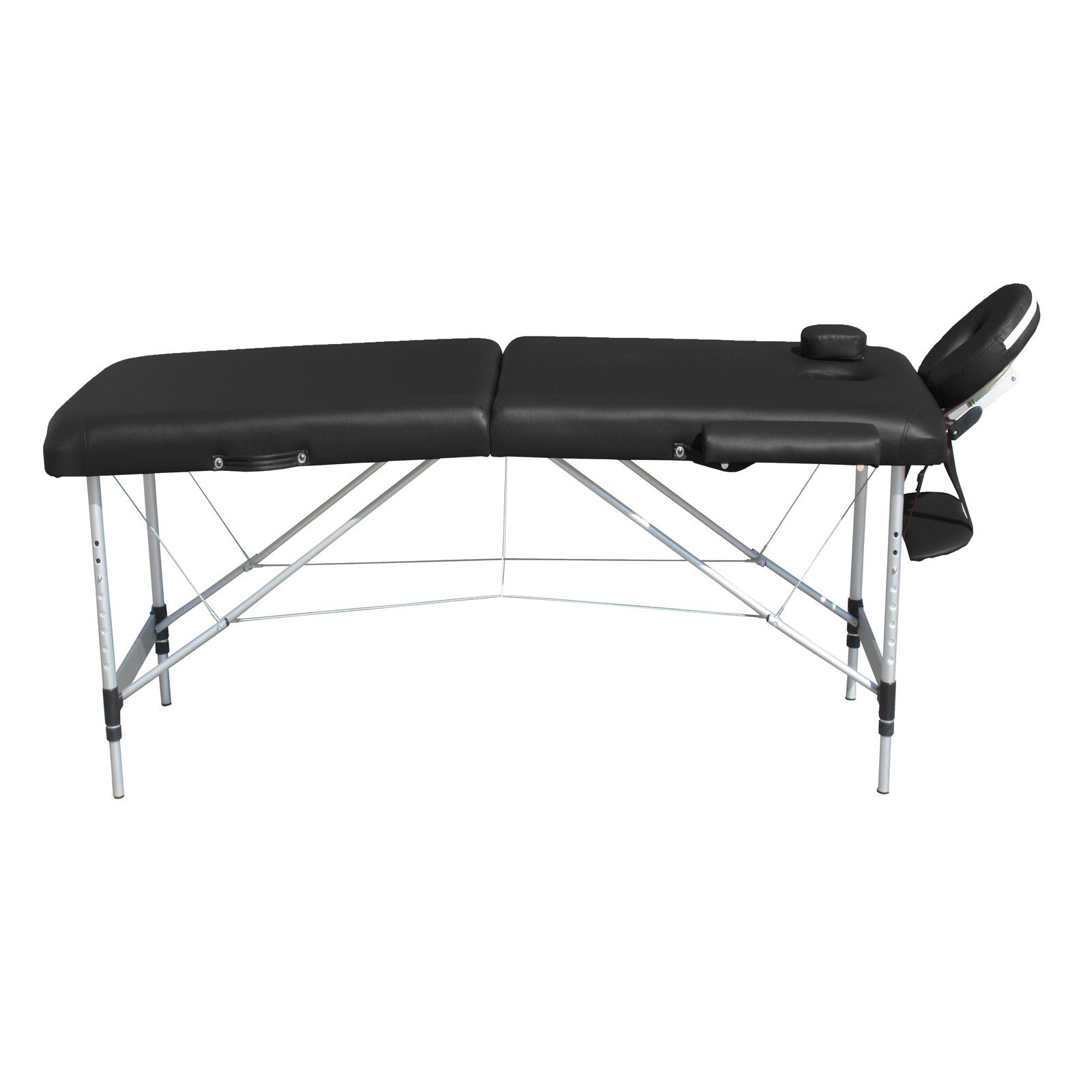 YES4HOMES 2 Fold 6cm Thickness Foam Portable Aluminium Massage Table Massage Bed Beauty Therapy Black 3