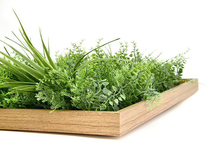 YES4HOMES 3D Green Artificial Plants Wall Panel Flower Wall With Frame Vertical Garden UV Resistant 50X100CM 3