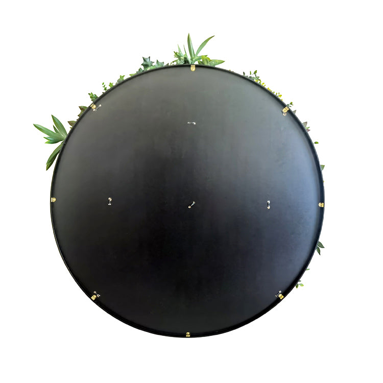 YES4HOMES Artificial Green Wall Plant Panel Disc Garden Flower Art 100cm Grassy UV Resistant-Fireworks Black Frame 4