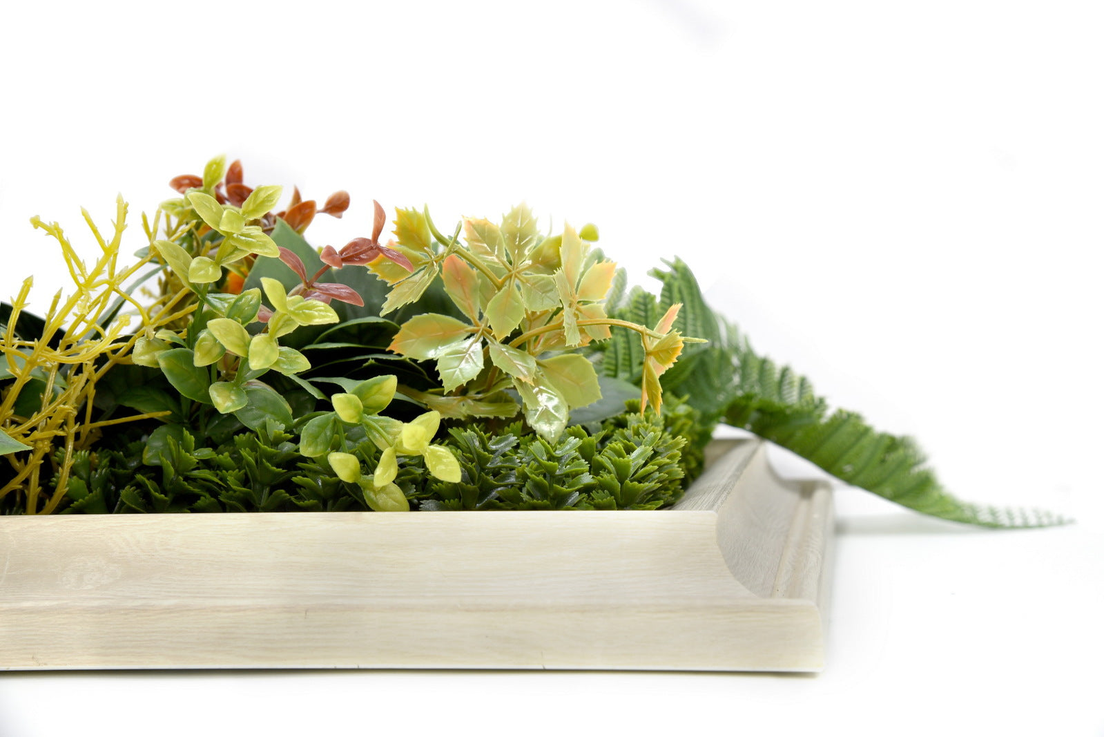 YES4HOMES 3D Green Artificial Plants Wall Panel Flower Wall With Frame Vertical Garden UV Resistant 33X33CM 3