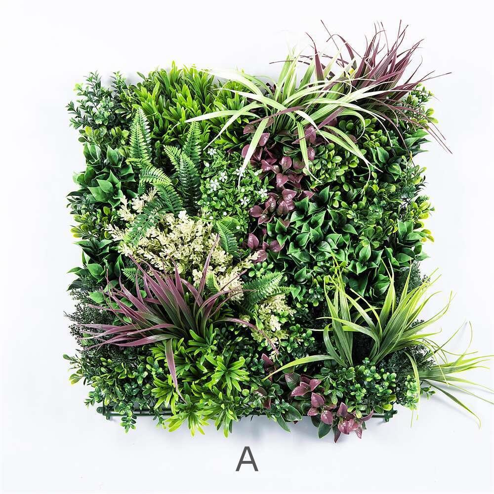 YES4HOMES 3 Artificial Plant Wall Grass Panels Vertical Garden Foliage Tile Fence 50X50 CM 3