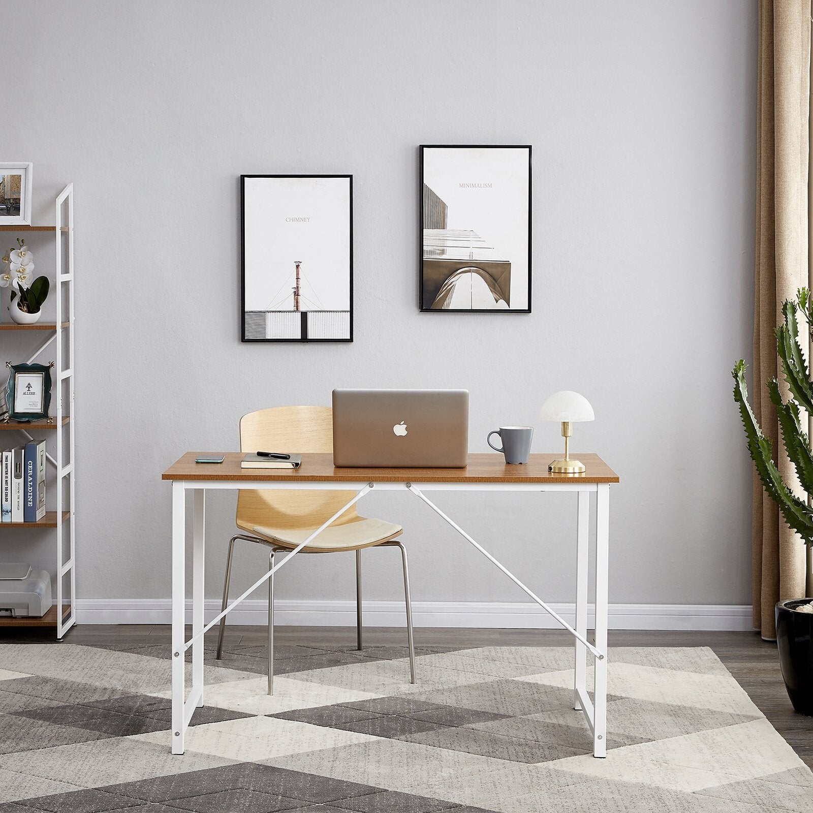 YES4HOMES Computer Desk, Sturdy Home Office Gaming Desk for Laptop, Modern Simple Style Table, Multipurpose Workstation 4