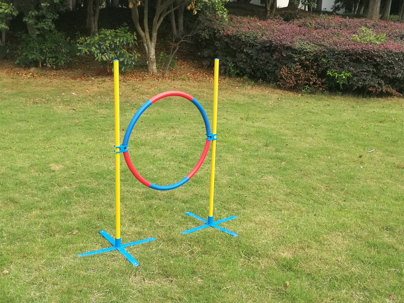 YES4PETS Portable Adjustable Dog Puppy Training Practice Jump Tyre Agility Post 3