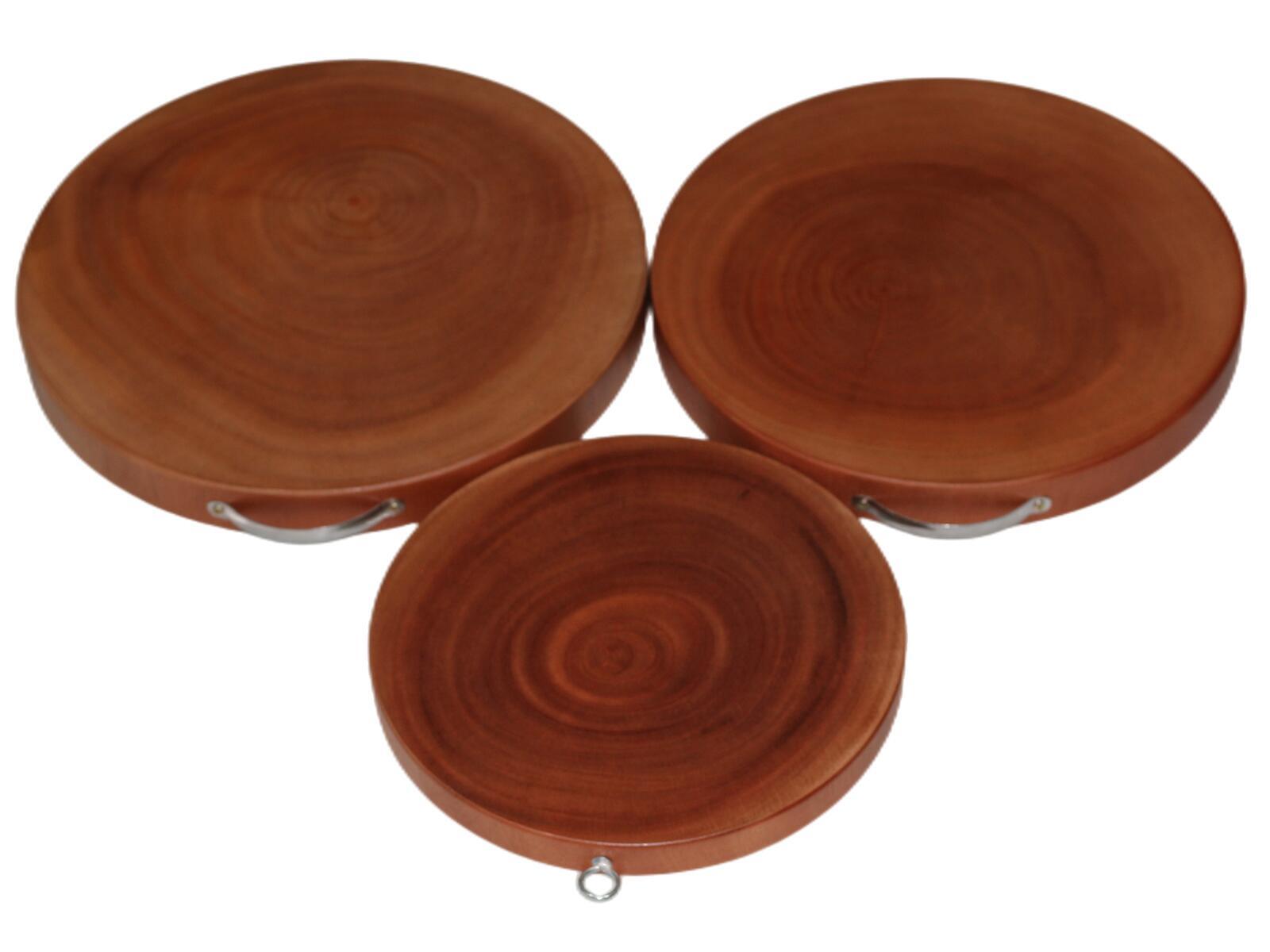 YES4HOMES 3 Natural Hardwood Hygienic Kitchen Cutting Wooden Chopping Board Round 3