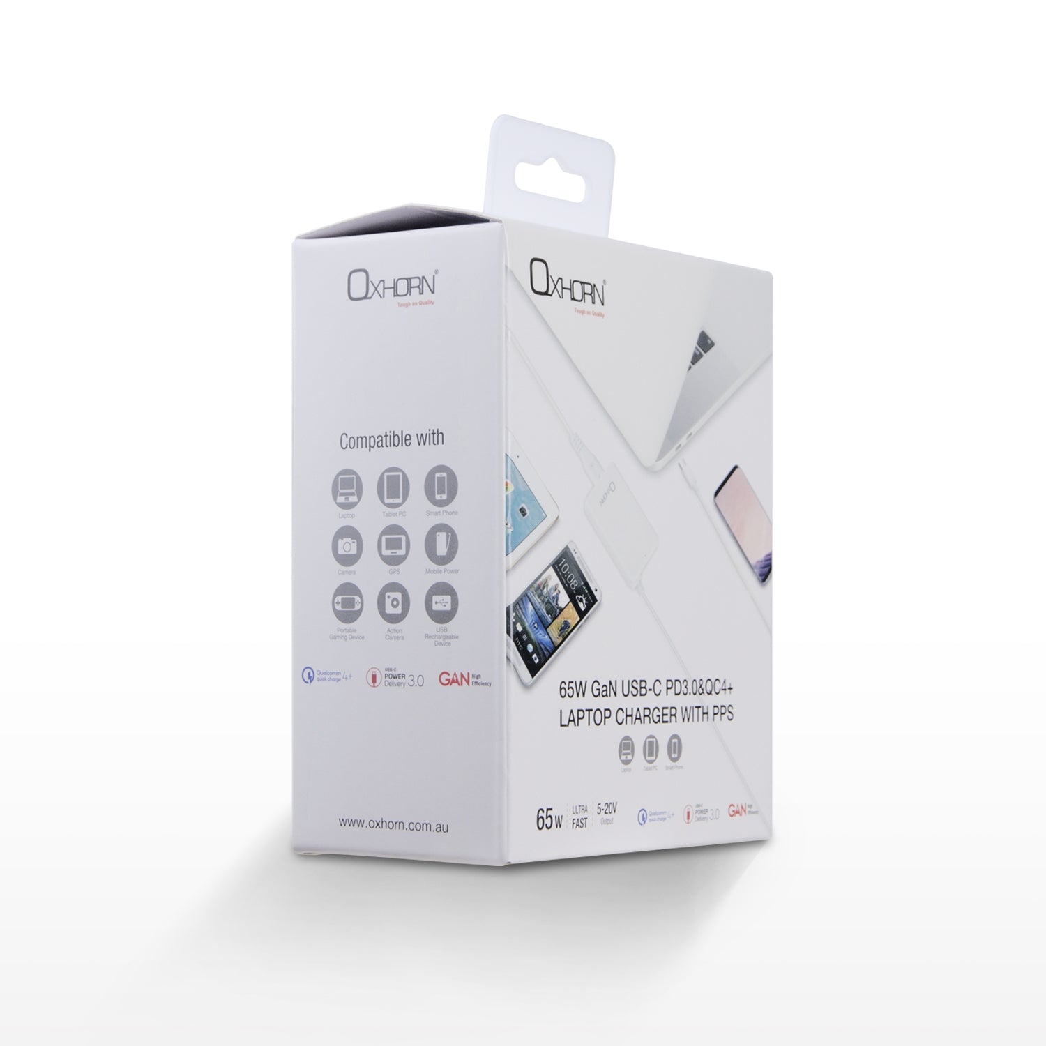 Oxhorn  Type C GaN Charger 65W White 4