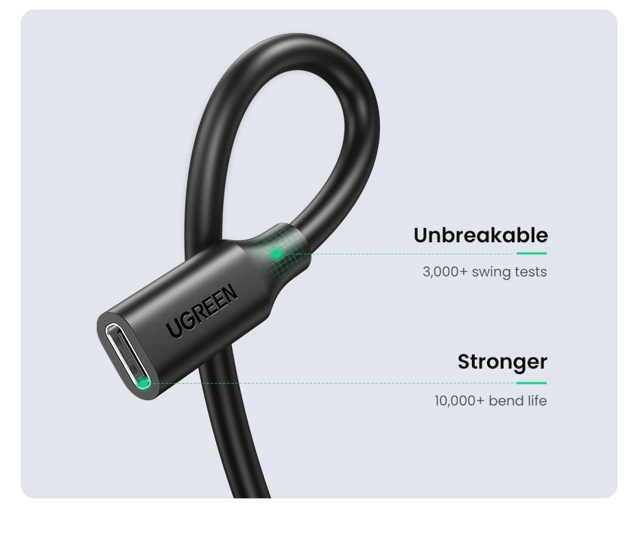 UGREEN 10387 USB-C Extension Cable 1M 3