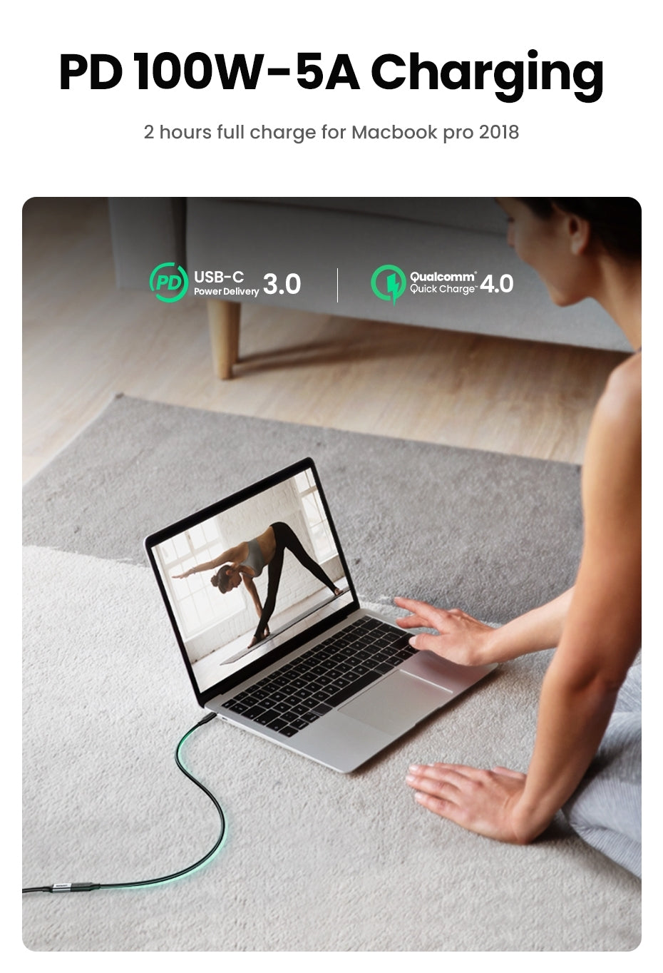 UGREEN 10387 USB-C Extension Cable 1M 9
