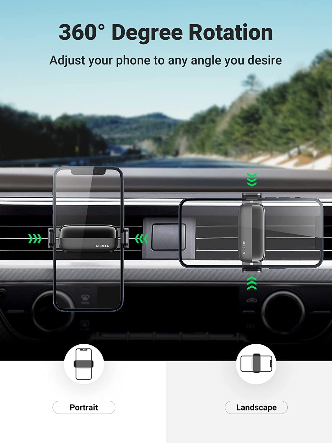 UGREEN 10422 Vehicle Air Vent Phone Holder 5