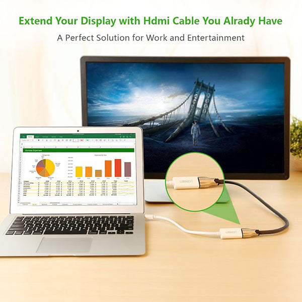 UGREEN Mini DP to HDMI Female converter cable 18CM (10460) 5