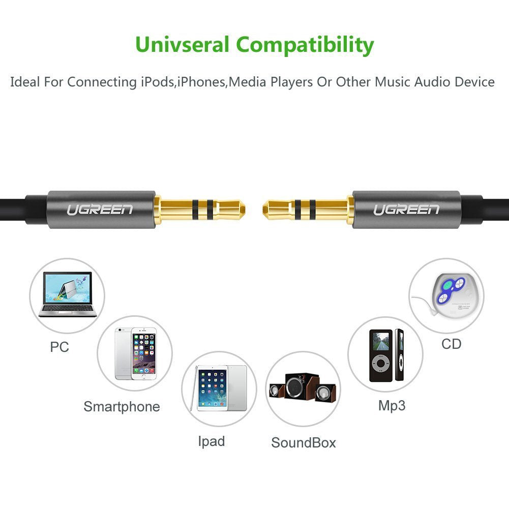 UGREEN 3.5mm Male to 3.5mm Male Audio Cable 1M (10733) 4