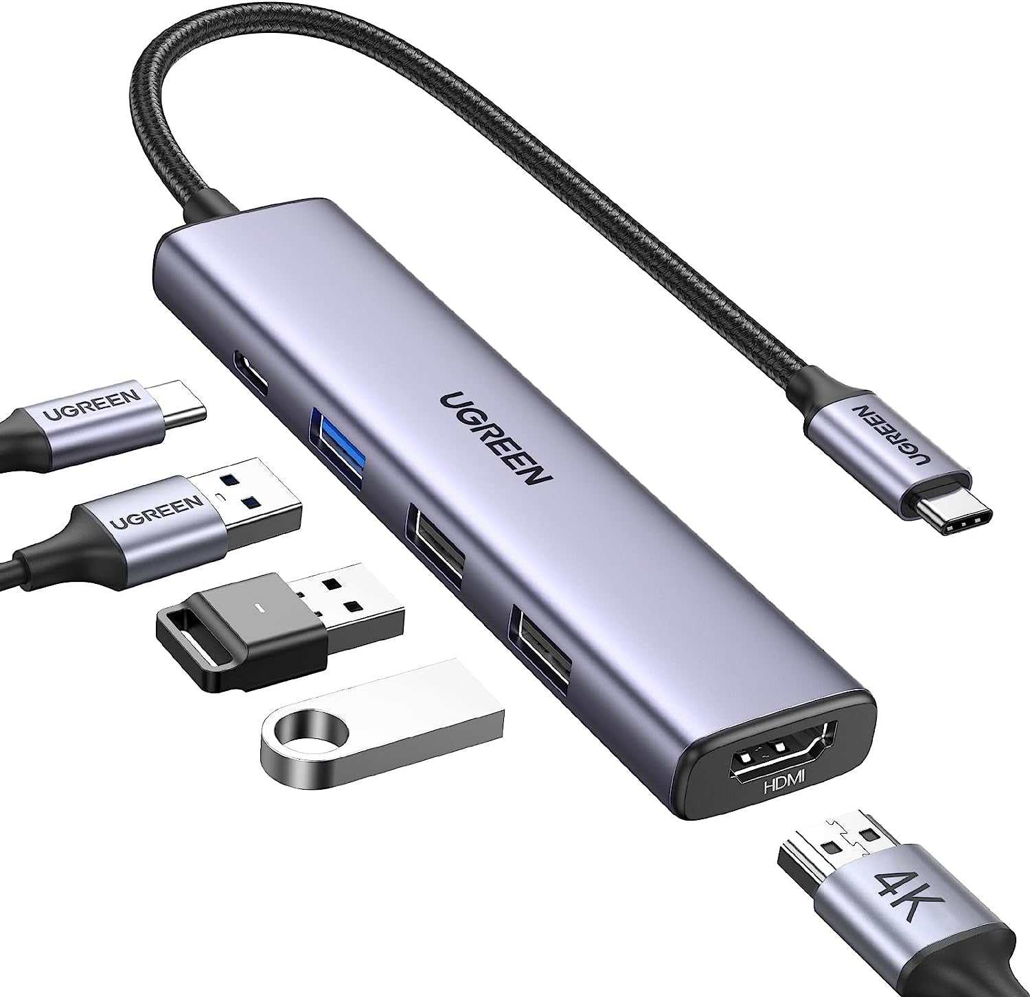UGREEN 15495 5-in-1 USB-C Hub with 4K HDMI 8