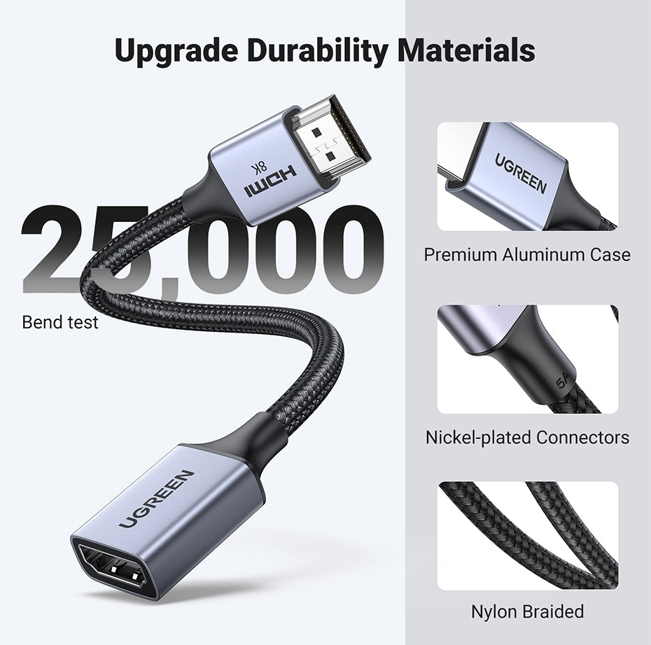 UGREEN 15518 8K HDMI Extension Cable 15CM 3